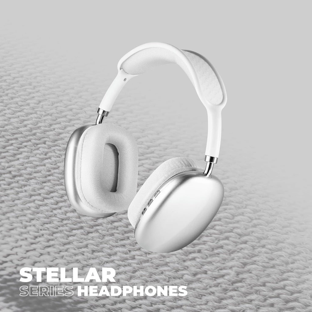 wireless over-ear headphones - Stellar Series Headphones on a textured background, designed for comfort and sound quality.