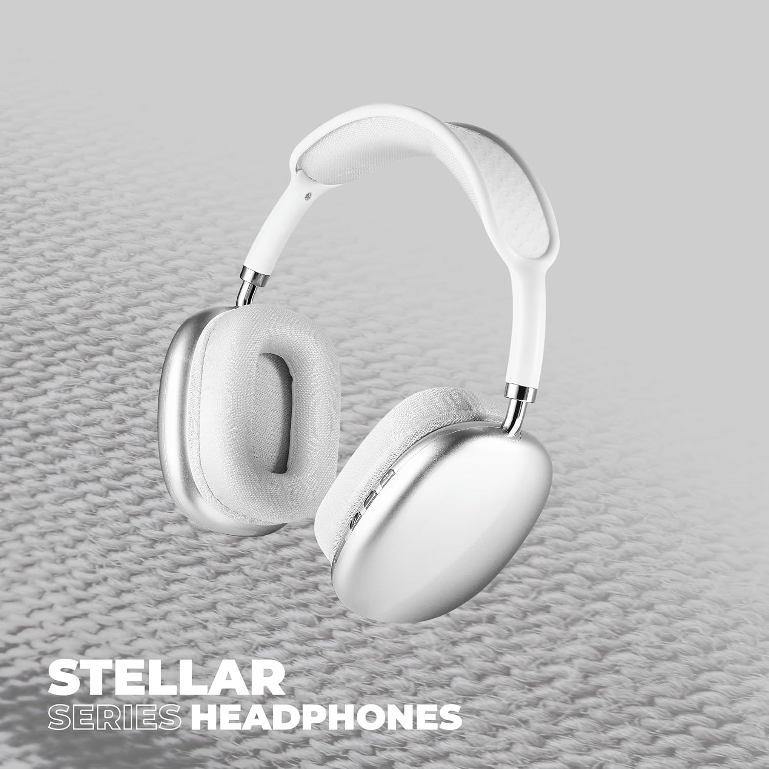 wireless over-ear headphones - Stellar Series Headphones on a textured background, designed for comfort and sound quality.